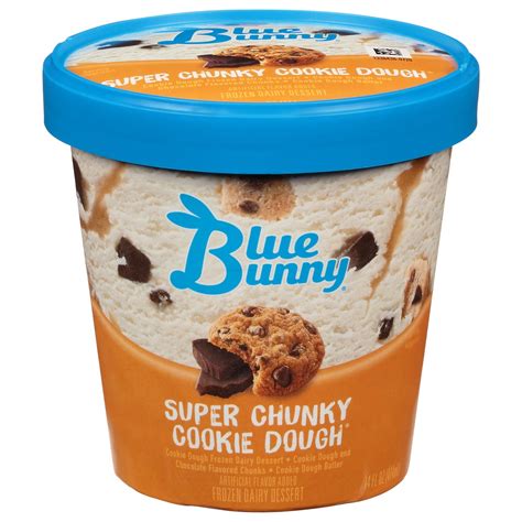 Blue Bunny Super Chunky Cookie Dough Frozen Dairy Dessert 14 Oz Shipt
