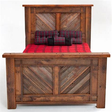 It could be because the wood reflects its past uses and the age of its existence. Barnwood Bed Herringbone Design - Item # BR04044 ...