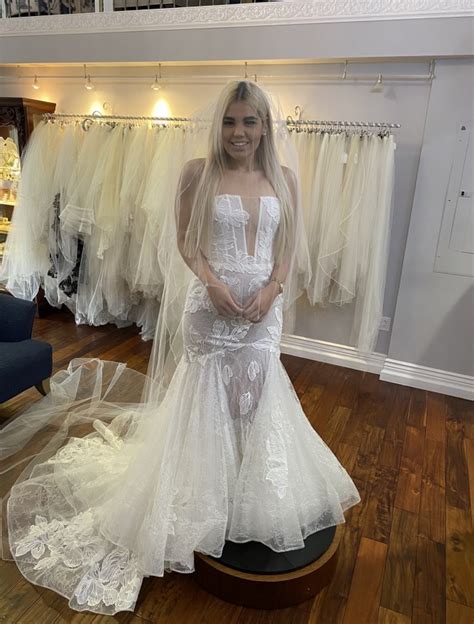 If there is a bit of a mark on the underside of the train it probably doesn't matter. Watters Sirena Second Hand Wedding Dress Save 15% - Stillwhite
