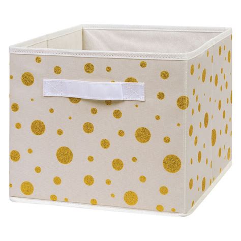 Browse gold storage bins & totes at staples and shop by desired features or customer ratings. Gold Foil Dot Canvas Storage Bin | Babies R Us Canada