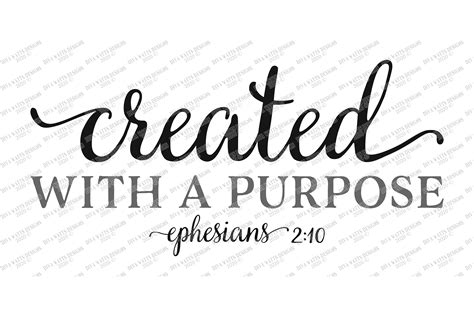Created With A Purpose Christian Scripture Verse Svg Dxf 536274