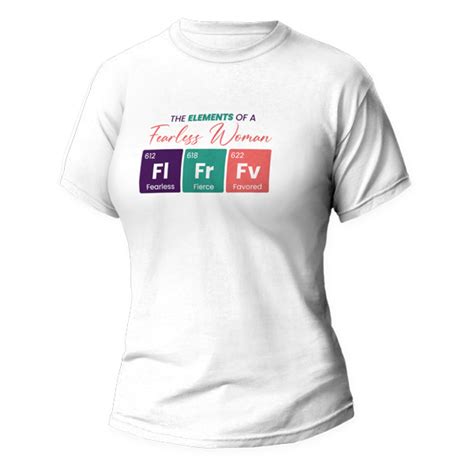 Fearless Woman Elements T Shirt White Multicolored Ink Lajun And