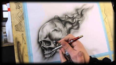 Airbrush Anleitung Für Anfänger How To Airbrush For Beginners Skull