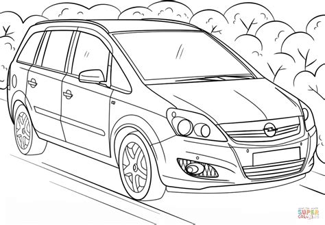 Opel Zafira coloring page  Free Printable Coloring Pages