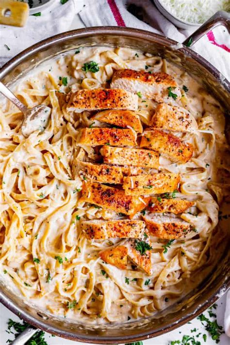 Add chicken and cook until no longer pink in the centers and juices run clear, 7 to 10 minutes. Homemade Chicken Fettuccine Alfredo | allebull | Copy Me That