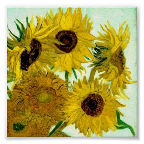 What kind of plant is a sunflower? Vase with Twelve Sunflowers, Van Gogh Fine Art Poster ...