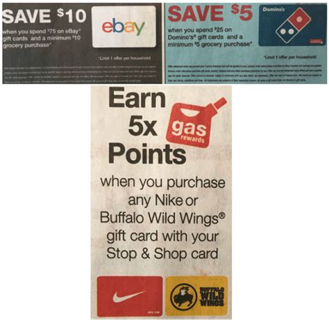 A european, canadian or us billing address is required to purchase a gift card in eur or gbp. Stop & Shop, Giant, Martin's Gift Card Promotion: Save $10 w/ $75 eBay Gift Card Purchase