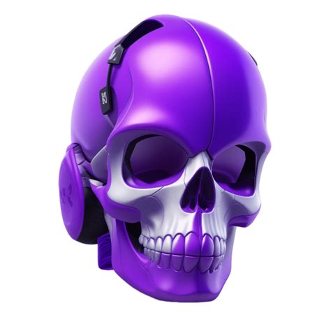 Purple Skull 3d Png Image Transparent Background Ai Generative 32423285 Png