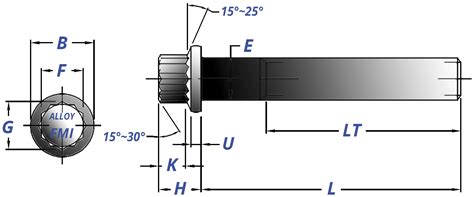 12 Point Flange Bolt Dimensions And Specs Aft Fasteners