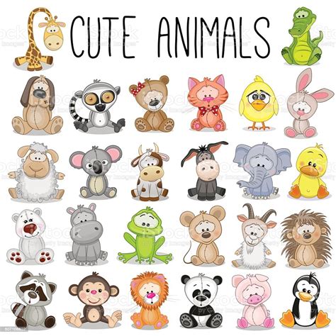 Set Of Cute Animals stock vector art 507108822 | iStock