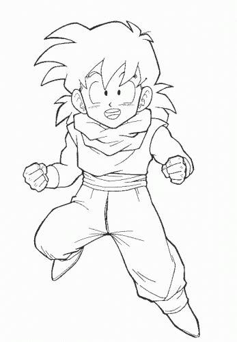 Dragon ball z gohan coloring pages. My Family Fun - Dragon Ball Z Gohan Coloring page Print coloring page of Gohan!