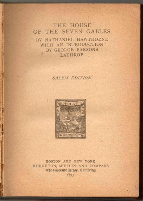 Its gray look is mottled here and there with moss. "The House of the Seven Gables" by Hawthorne - 1893 ...