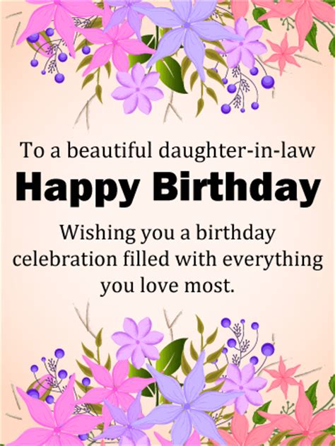 beautiful daughter  law happy birthday card birthday