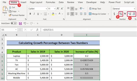 How To Calculate Growth Percentage With Formula In Excel