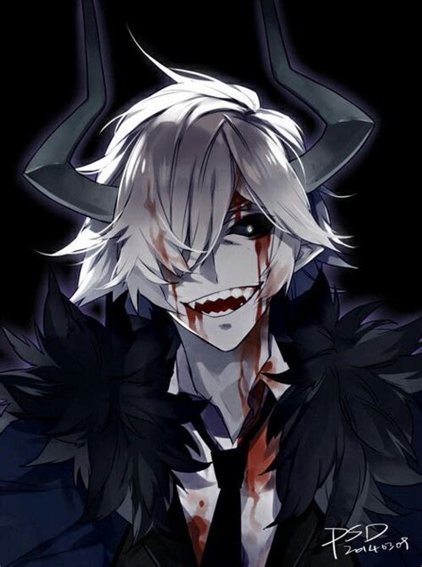 Bloody Demon Anime Boy Gray Garden Dark Bloody Crazy Pain Gore