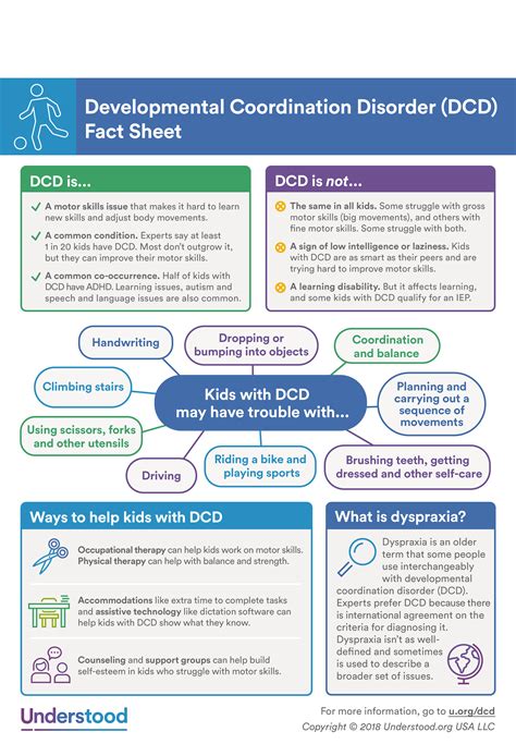 Developmental Coordination Disorder Dcd Fact Sheet Fact Sheet