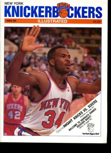 1989 90 New York Knicks Vs Sixers Program Knickerbockers Illustrated Ebay