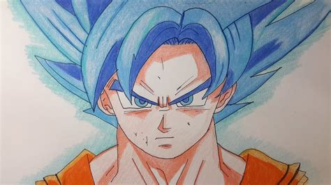 Como Dibujar A Goku Super Sayayin Blue