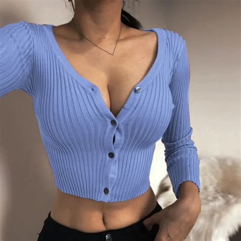 Misswim Sexy Buttons Knitted Sweater Cardigan Women Slim Ribbed Winter Autumn Sweaters Female