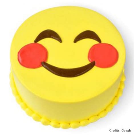 Happy Face Emoji Cake Fondant Cakes In Pune Adult Cakes