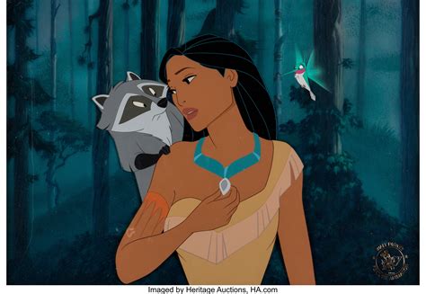 Pocahontas Presentation Cel Walt Disney 1995 Animation Art Lot