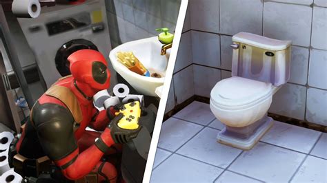 Find Deadpools Toilet Plunger And Destroy Toilets Locations Fortnite