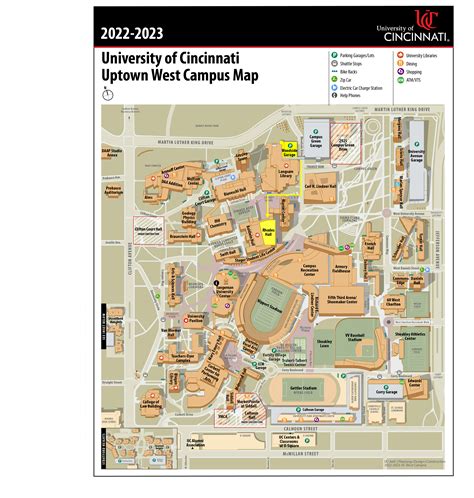 University Of Cincinnati Campus Map Map Of The Usa With State Names