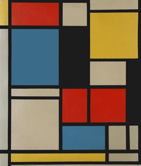 Fter Piet Mondrian Composition In Blue Red And Yellow Lithograph In