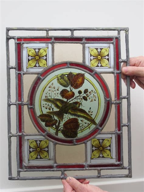 Antiques Atlas Victorian Hand Painted Stained Glass Panel