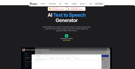 Listnr Ai Text To Speech Generator With Realistic Voices