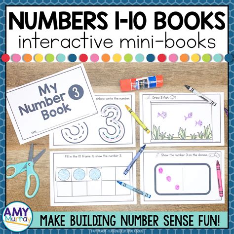 Interactive Number Books Mini Numbers 1 10 Books Teaching
