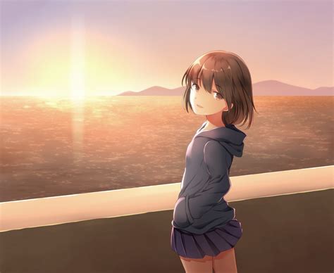 Anime Girl Looking Back At Viewer Wallpaperhd Anime Wallpapers4k Wallpapersimagesbackgrounds