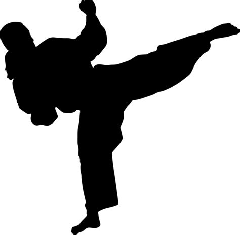 Karate Martial Arts Kick Wall Decal Stencil Karate Png Download 650