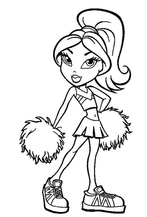Cheerleading Stunt Coloring Pages At Getcolorings Com Free Printable