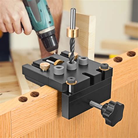 Pocket Hole Jig Kit Tool In Woodworking Doweling Jig Kit With Positioning Clip Adjustable