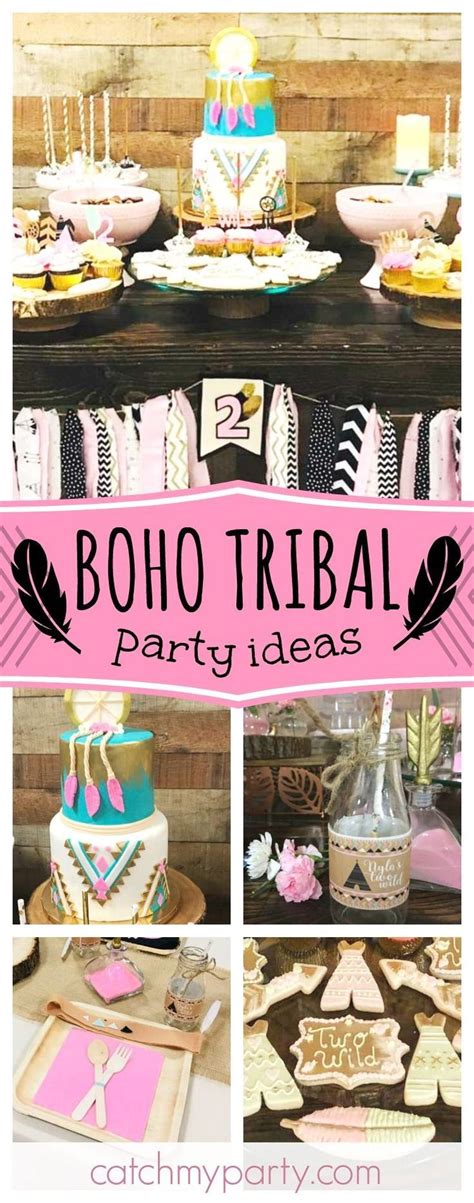 Tribal Birthday Nylas Two Wild Boho Chic Party Outdoors