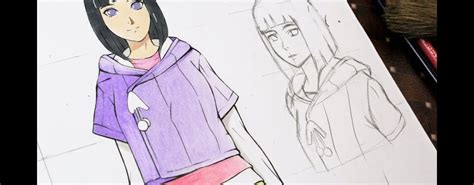 How To Draw Anime Girl Hinata Hyuga Full Body Tutorial