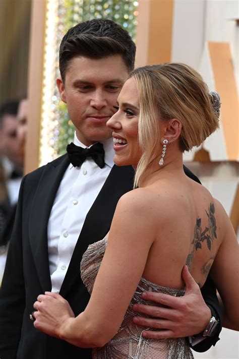 Scarlett Johansson Shows Off Back Tattoo In Corset Gown On Oscars 2020