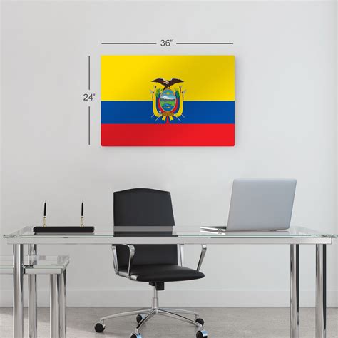Ecuador Flag Canvas Or Metal Wall Art Print Country Flags Etsy