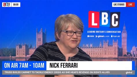 the moment deputy prime minister dr thérèse coffey s interview with nick ferrari is interrupted