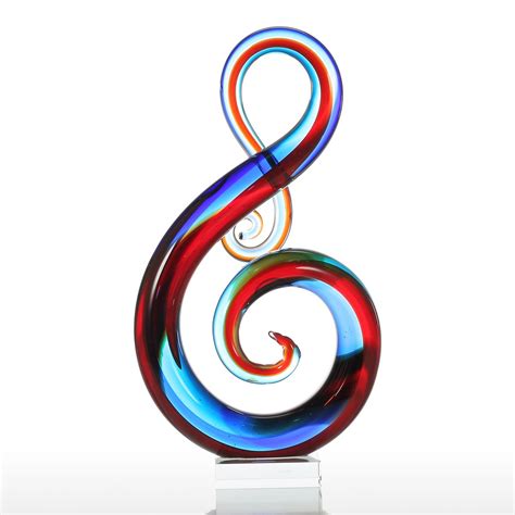 We have tons of music wall decor so that you can find what you are looking for this season. Tooarts Music Note Glass Sculpture Home Decor Abstract ...