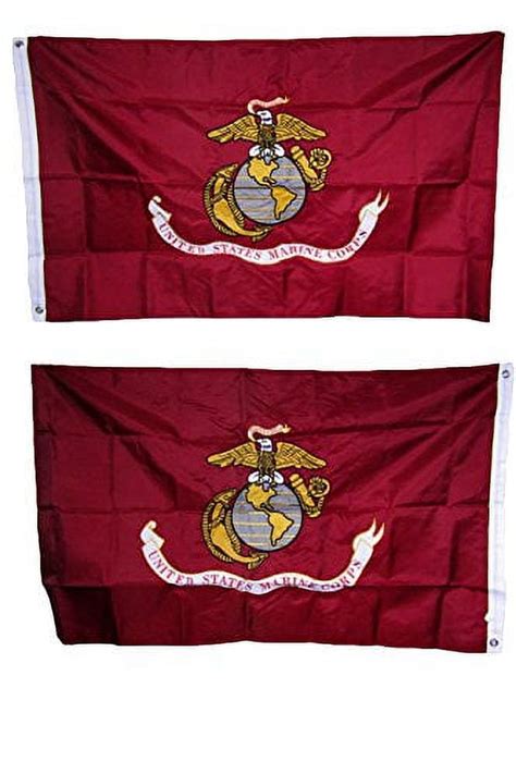 3x5 embroidered sewn marines marine corps usmc ega double sided nylon flag 3 x5 w3 11 d