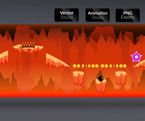 Lava Cave Background Game Art Partners