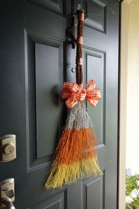 21 Best Broom Wreath Images Fall Halloween Halloween Crafts