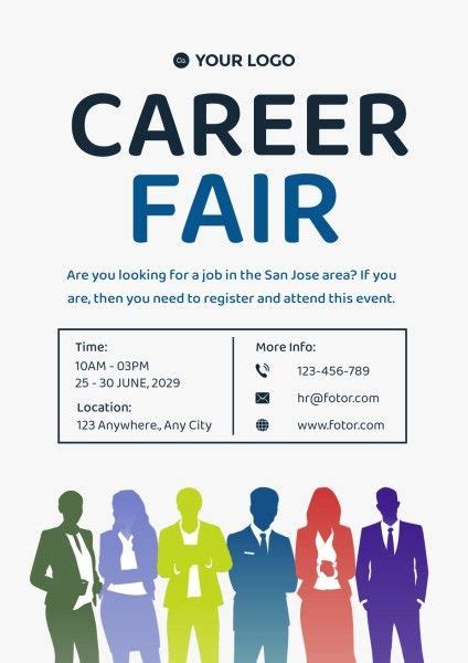 Illustration Career Fair Poster Template And Ideas For Design Fotor