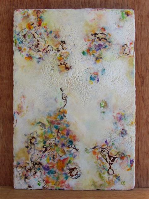 Original Encaustic Painting Abstract Painting Floral Abstract
