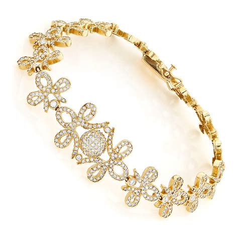 Womens Diamond Bracelet 710ct In 14k Gold Womens Diamond Bracelets