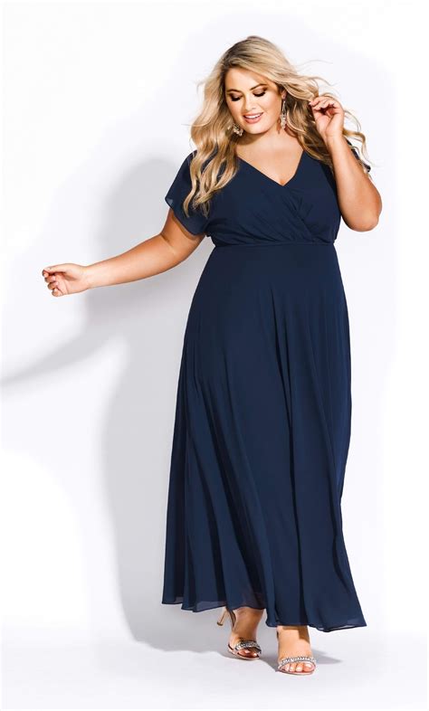 City Chic Sweet Wishes Maxi Dress In Navy Blue In 2020 Dresses