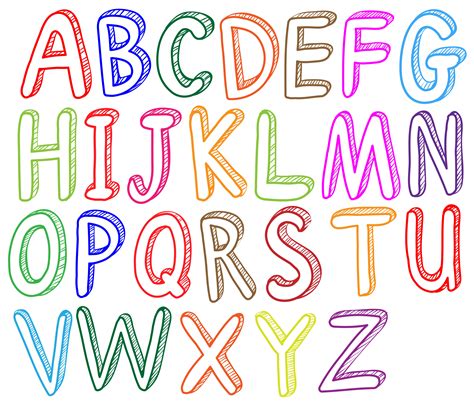 Colorful Font Styles Of The Alphabet 525502 Vector Art At Vecteezy