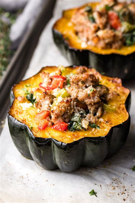 Sausage Stuffed Acorn Squash The Recipe Well